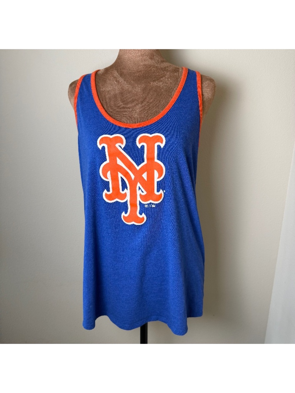 '47 New York Mets Tank Top Womens Large Blue Orange MLB Baseball Shirt NYM